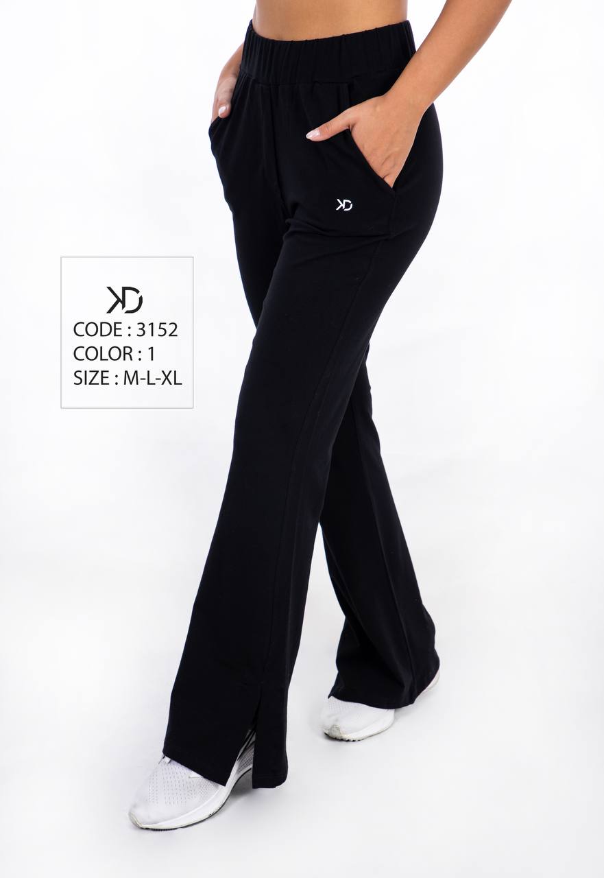 شلوار راسته دمپا چاکدار ویسکوز لاکرا کد 3152